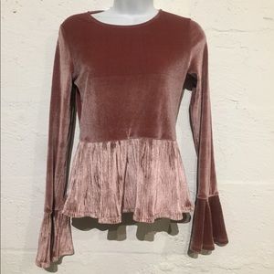 Velvet line 6ix nasty gal top small long sleeve